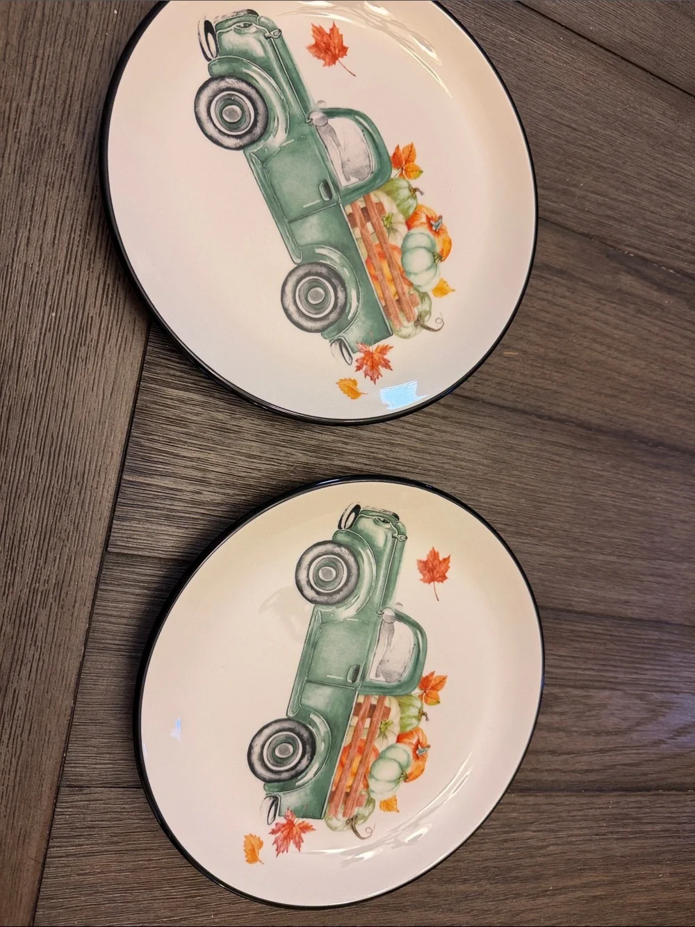 Robert Stanley Fall Pickup Truck Plate set of 2